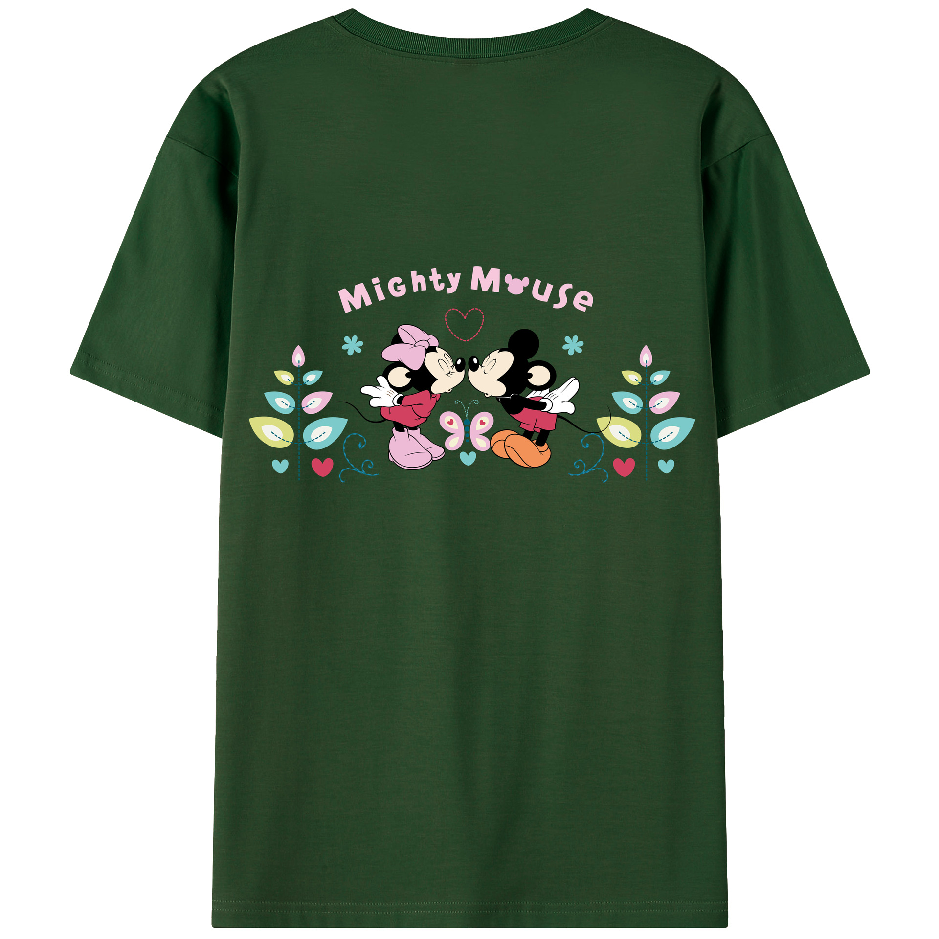 （画像用） ミッキーマウス Mickey Mouse 綿100％半袖Tシャツ（背面プリント）